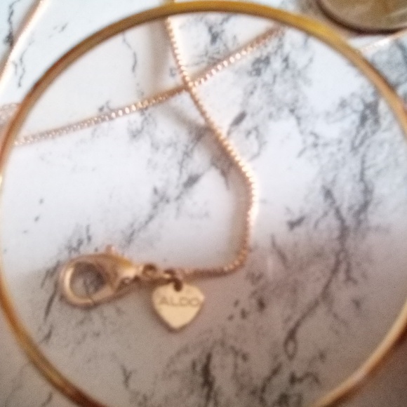 Stunning ALDO Crystal Glass Pendant Necklace on Box Chain Teardrop w/Ext… - Picture 6 of 10